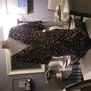 Leopard print stretch dress